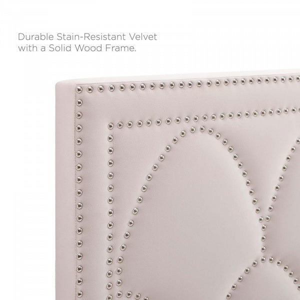 Greta Performance Velvet Full/Queen Headboard Pink by Modway