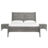 Georgia 3 Piece Queen Bedroom Set in Gray By Modway