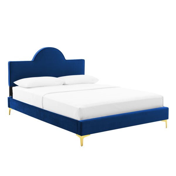 Sunny Performance Velvet Queen Bed By Modway