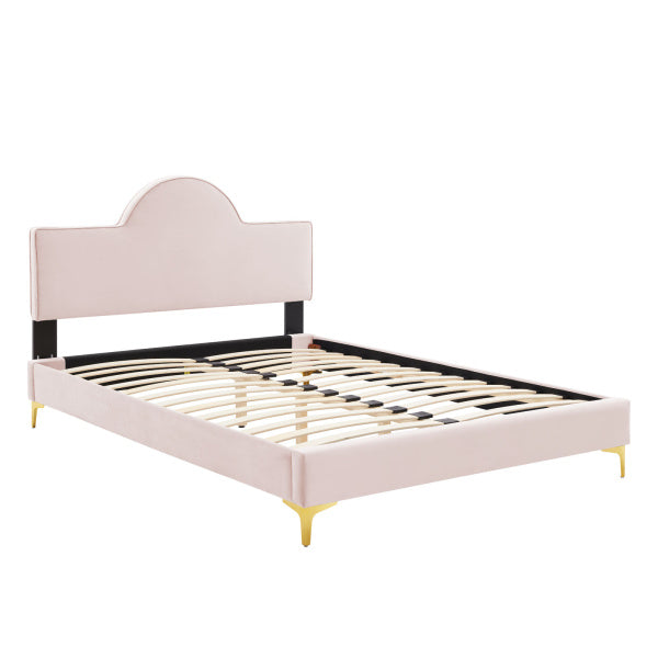 Sunny Performance Velvet Queen Bed By Modway