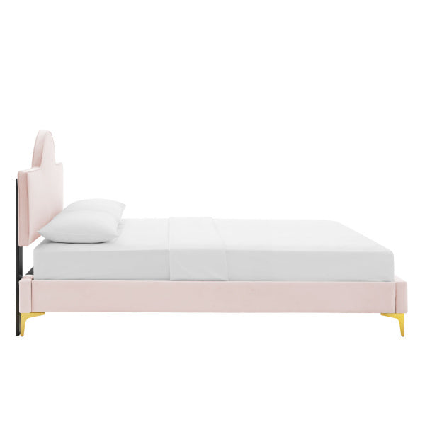 Sunny Performance Velvet Queen Bed By Modway