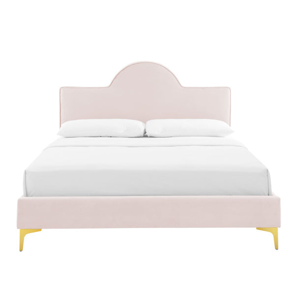 Sunny Performance Velvet Queen Bed By Modway