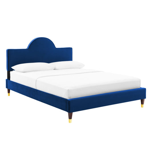 Aurora Performance Velvet Queen Bed By Modway