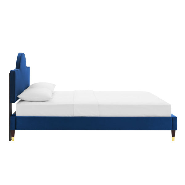 Aurora Performance Velvet Queen Bed By Modway