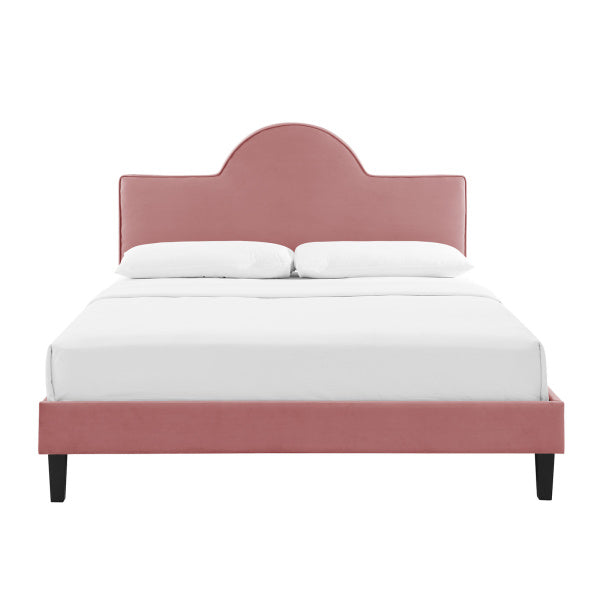Soleil Performance Velvet Queen Bed By Modway