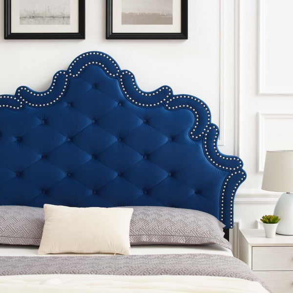 Arabella Button-Tufted Performance Velvet Twin Headboard by Modway
