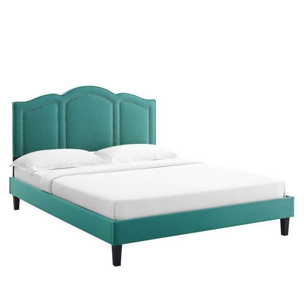 Emerson Performance Velvet Queen Platform Bed By Modway