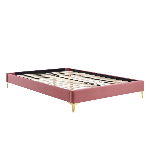Adelaide Performance Velvet Queen Platform Bed By Modway