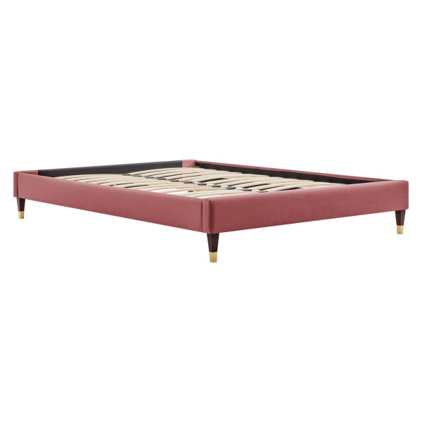 Adelaide Performance Velvet Queen Platform Bed By Modway