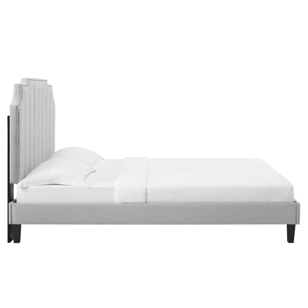 Colette Queen Performance Velvet Platform Bed By Modway