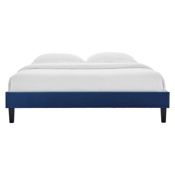 Reagan Queen Performance Velvet Platform Bed By Modway