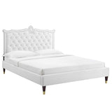 Clara Performance Velvet Queen Platform Bed By Modway