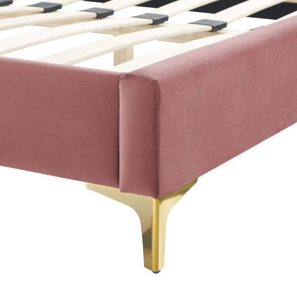 Peyton Performance Velvet Queen Platform Bed By Modway