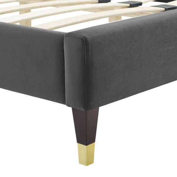 Peyton Performance Velvet Queen Platform Bed By Modway