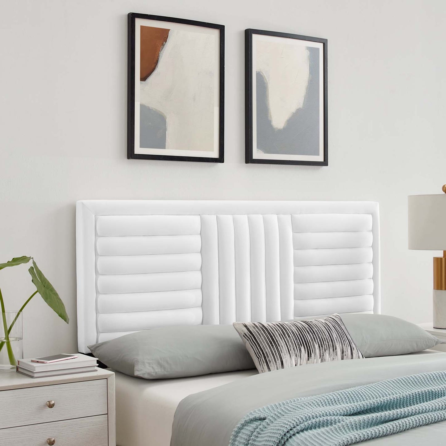 Believe Channel Tufted Performance Velvet King/California King Headboard