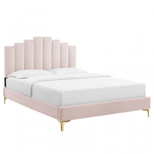 Elise Queen Performance Velvet Platform Bed By Modway
