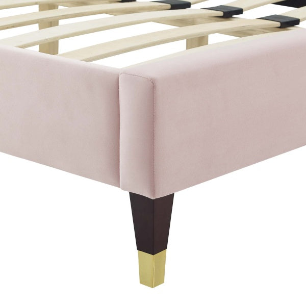Sienna Performance Velvet Queen Platform Bed By Modway