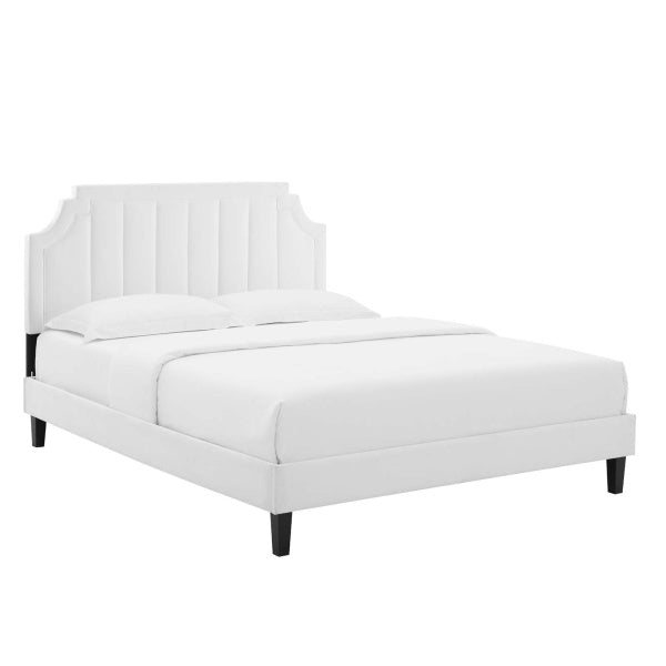 Sienna Performance Velvet Queen Platform Bed By Modway