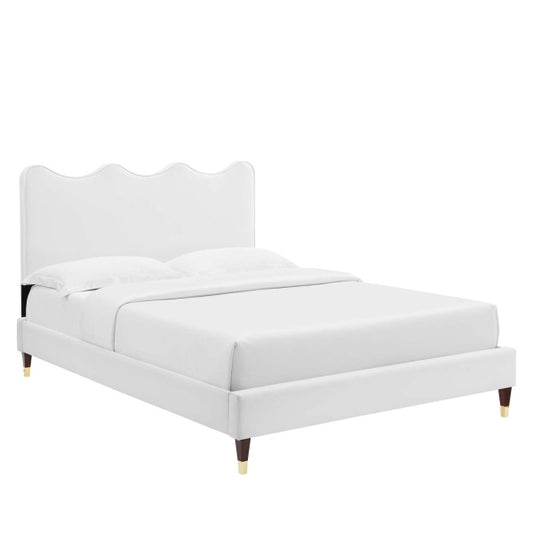 Current Performance Velvet Twin Platform Bed By Modway