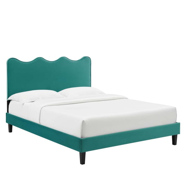 Current Performance Velvet Twin Platform Bed By Modway