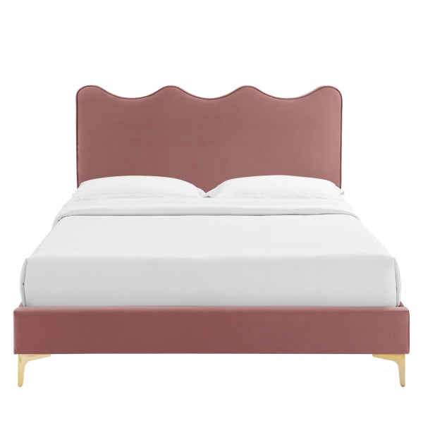Current Performance Velvet Full Platform Bed By Modway
