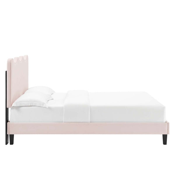 Current Performance Velvet Full Platform Bed By Modway