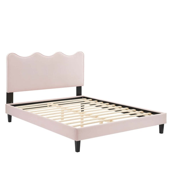 Current Performance Velvet Full Platform Bed By Modway