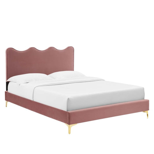 Current Performance Velvet King Platform Bed By Modway
