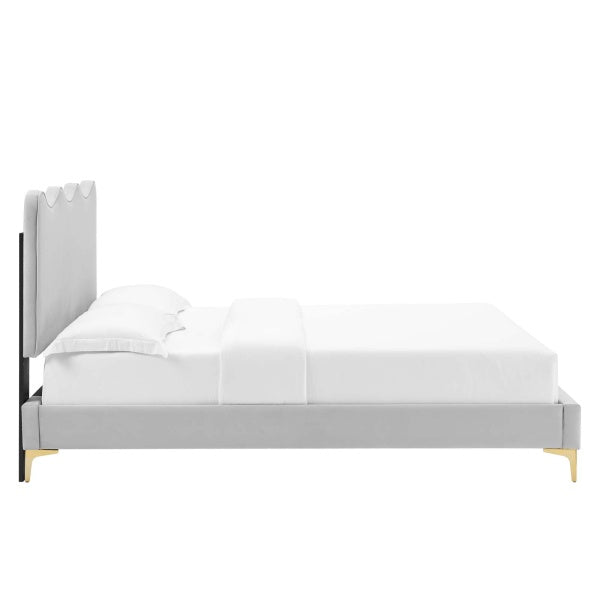 Current Performance Velvet King Platform Bed By Modway