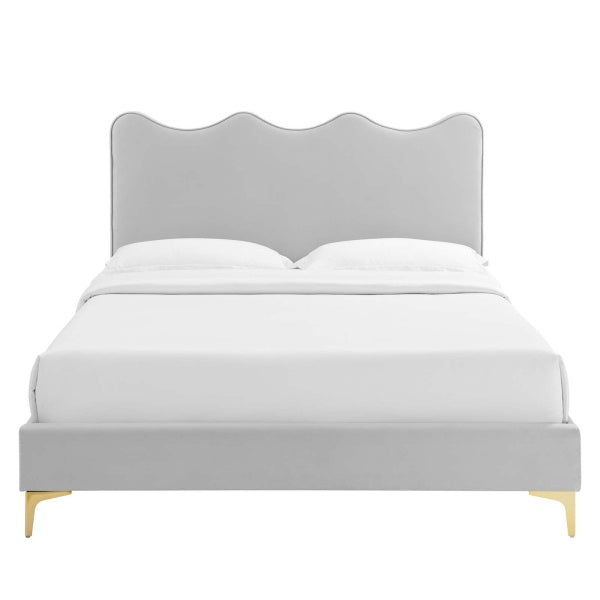Current Performance Velvet King Platform Bed By Modway