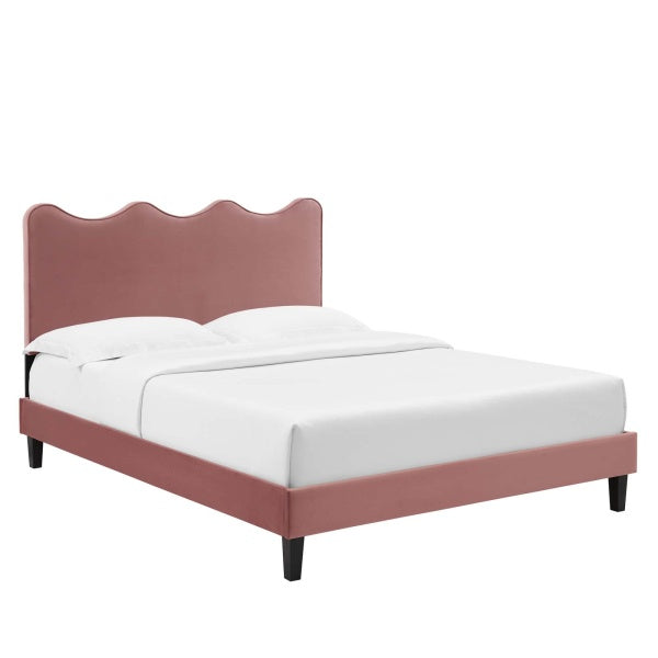 Current Performance Velvet King Platform Bed By Modway