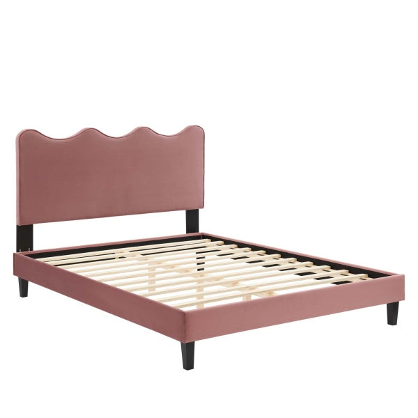 Current Performance Velvet King Platform Bed By Modway