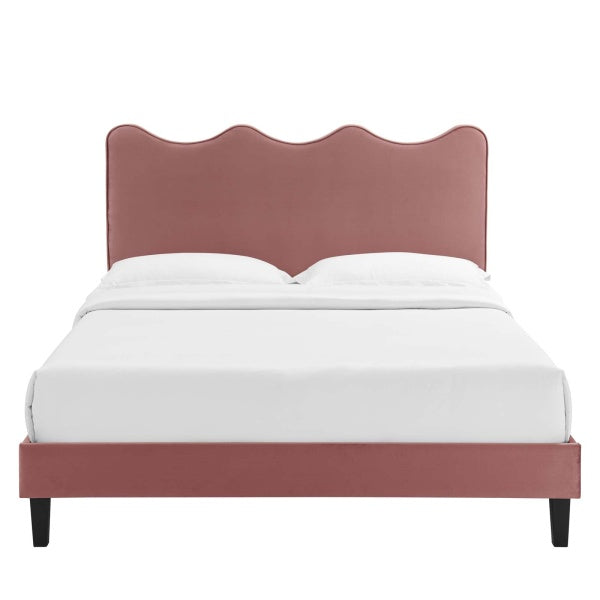 Current Performance Velvet King Platform Bed By Modway