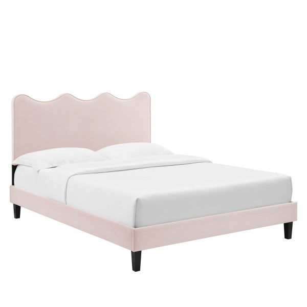 Current Performance Velvet King Platform Bed By Modway