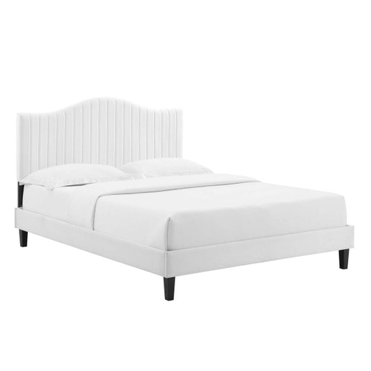 Juniper Channel Tufted Performance Velvet Full Platform Bed By Modway