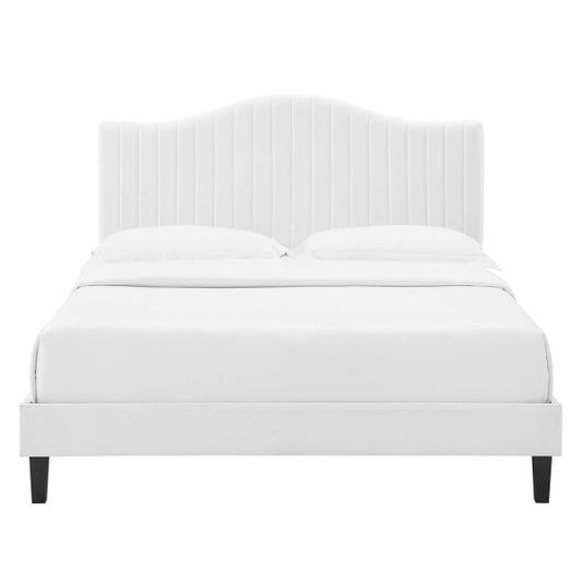 Juniper Channel Tufted Performance Velvet Full Platform Bed By Modway