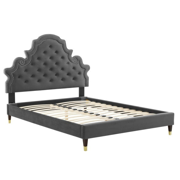 Gwyneth Tufted Performance Velvet Queen Platform Bed By Modway