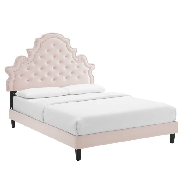 Gwyneth Tufted Performance Velvet Full Platform Bed By Modway