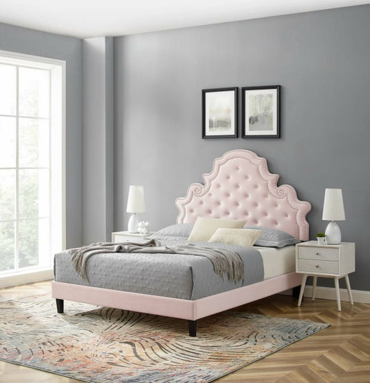 Gwyneth Tufted Performance Velvet Full Platform Bed By Modway