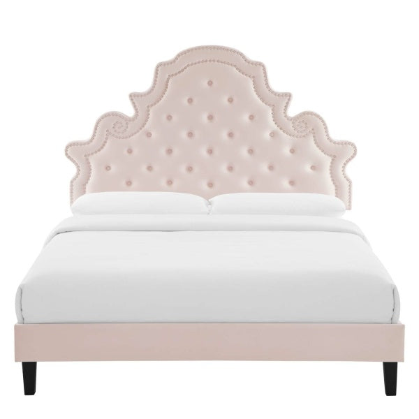 Gwyneth Tufted Performance Velvet Full Platform Bed By Modway
