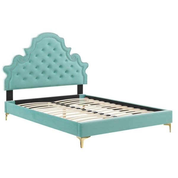 Gwyneth Tufted Performance Velvet King Platform Bed By Modway