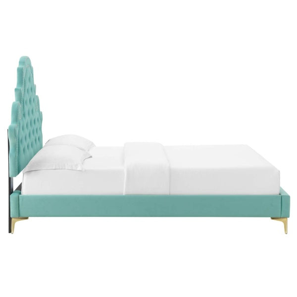 Gwyneth Tufted Performance Velvet King Platform Bed By Modway