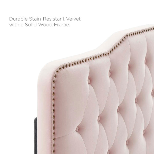 Amber Performance Velvet Queen Platform Bed By Modway
