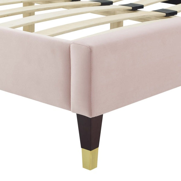 Amber Performance Velvet Queen Platform Bed By Modway