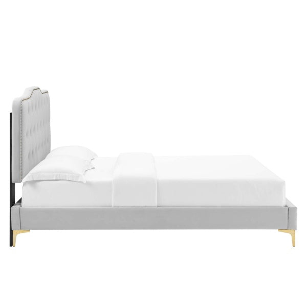 Amber Tufted Performance Velvet Twin Platform Bed By Modway