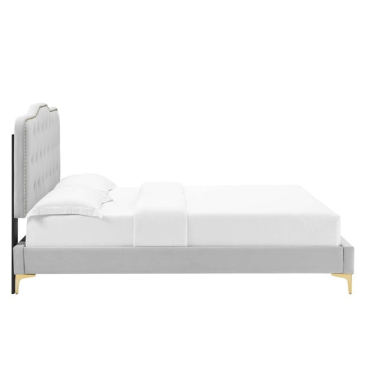 Amber Tufted Performance Velvet Twin Platform Bed By Modway
