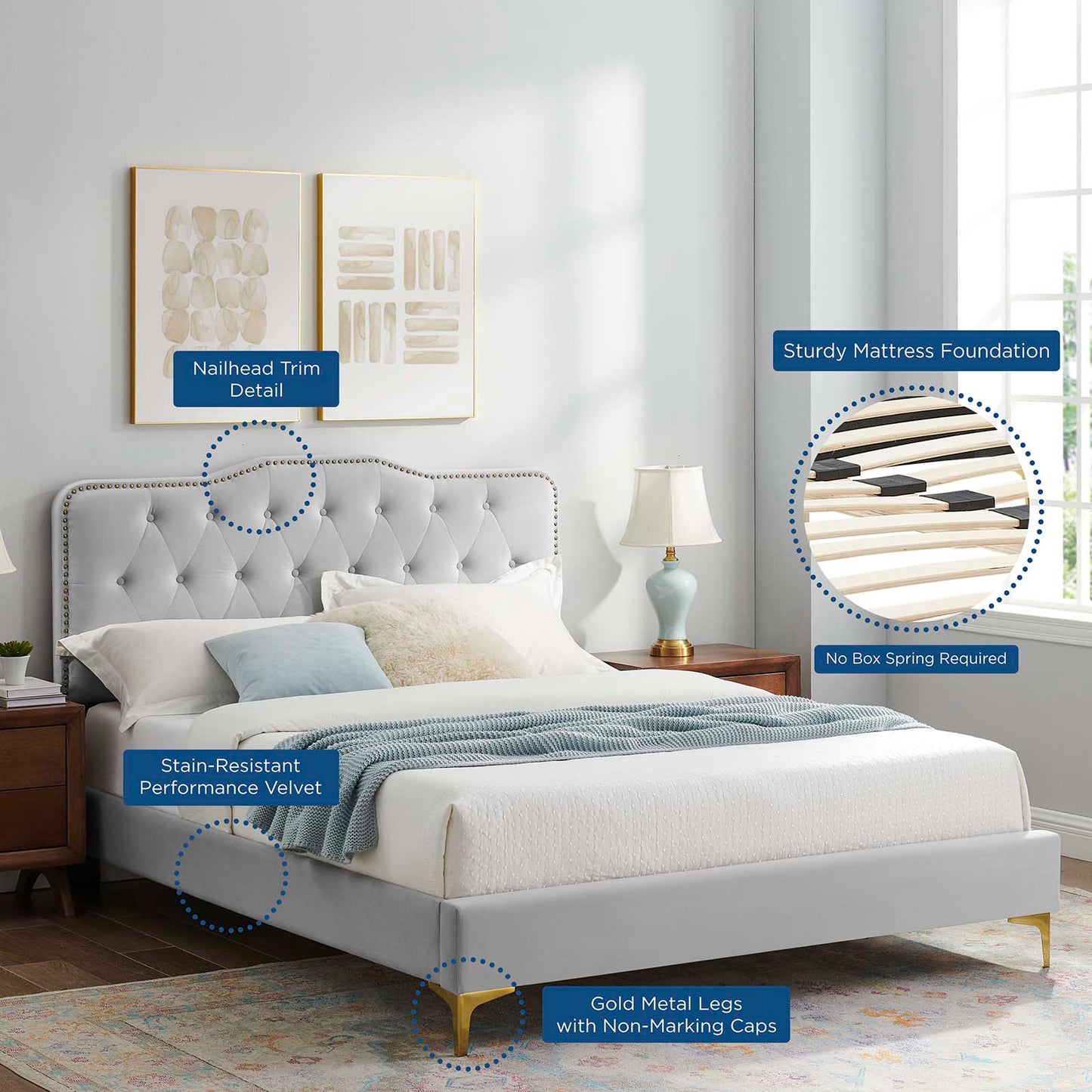 Amber King Platform Bed By Modway