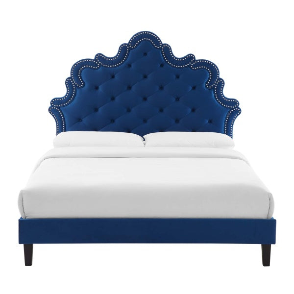 Sasha Button-Tufted Performance Velvet Twin Bed By Modway