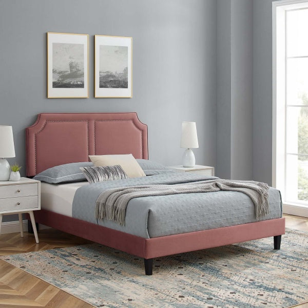 Novi Performance Velvet Twin Bed By Modway