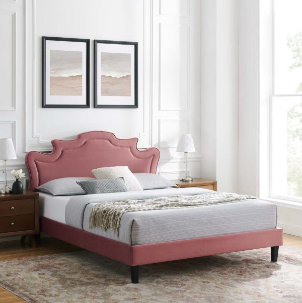 Neena Performance Velvet Twin Bed By Modway